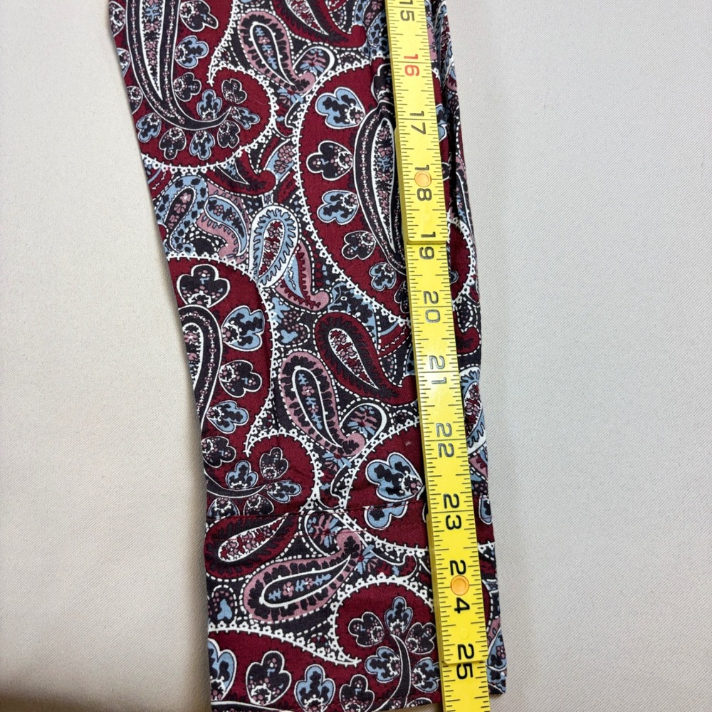 NEW Cinch Paisley Western Shirt Womens Medium Burgundy Pearl Snap Cotton Rodeo - Picture 9 of 15